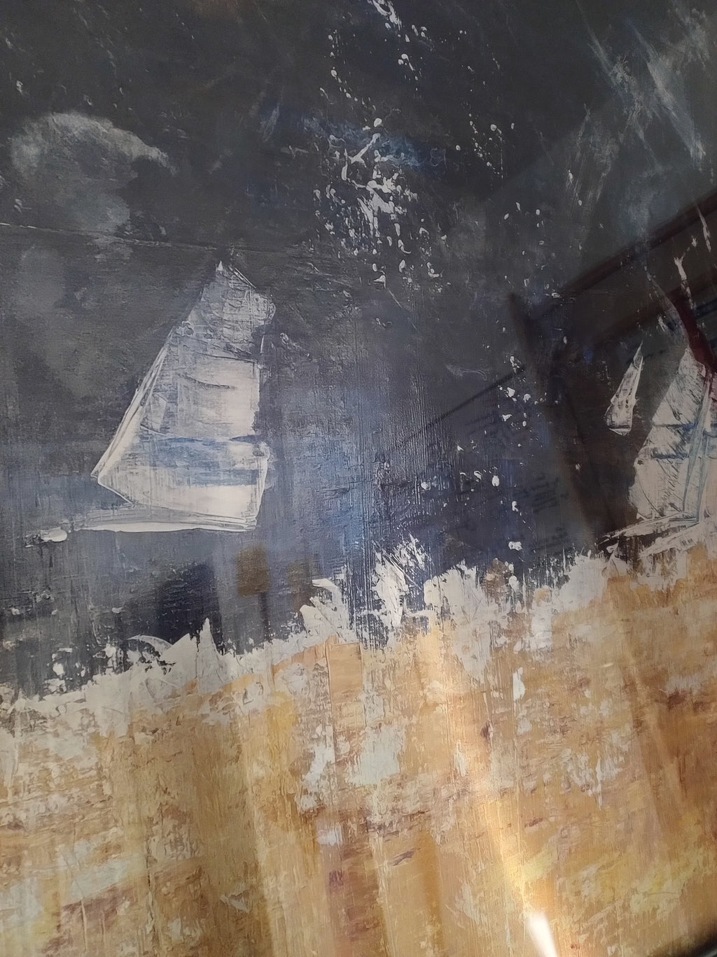 ArtPrint Unikat auf Alu-Dibond in hochwertiger ArtBox: Regen-Regatta, 100 cm x 100 cm