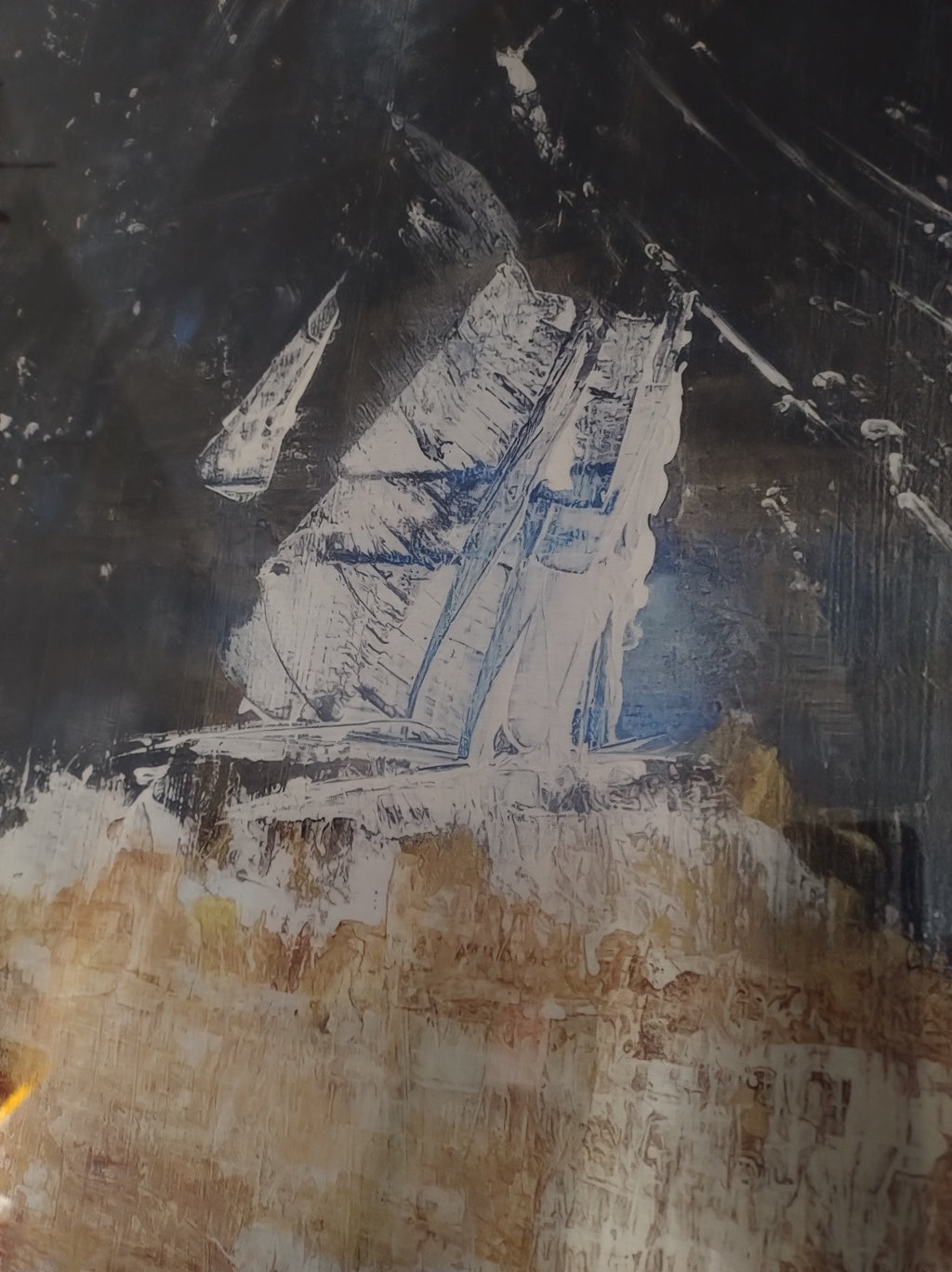 ArtPrint Unikat auf Alu-Dibond in hochwertiger ArtBox: Regen-Regatta, 100 cm x 100 cm