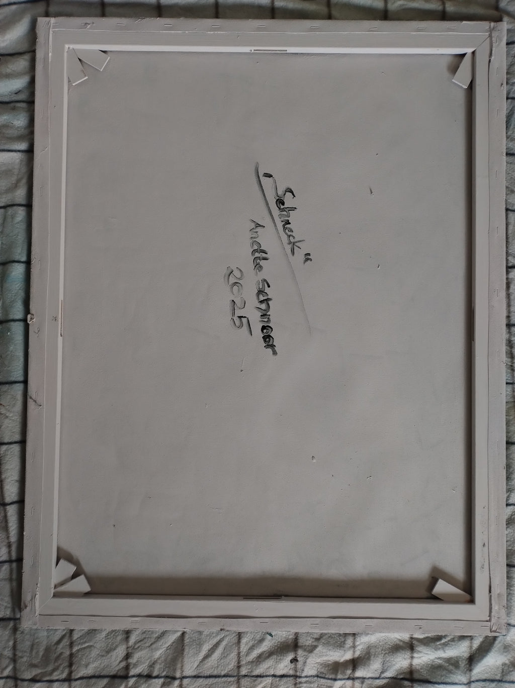 Unikat: Schneck, 70 cm x 90 cm, Acryl auf Marmormehl und Leinwand