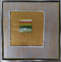 Unikat: Farbspiel in Gold, 40 cm x 40 cm, Acryl auf Leinwand