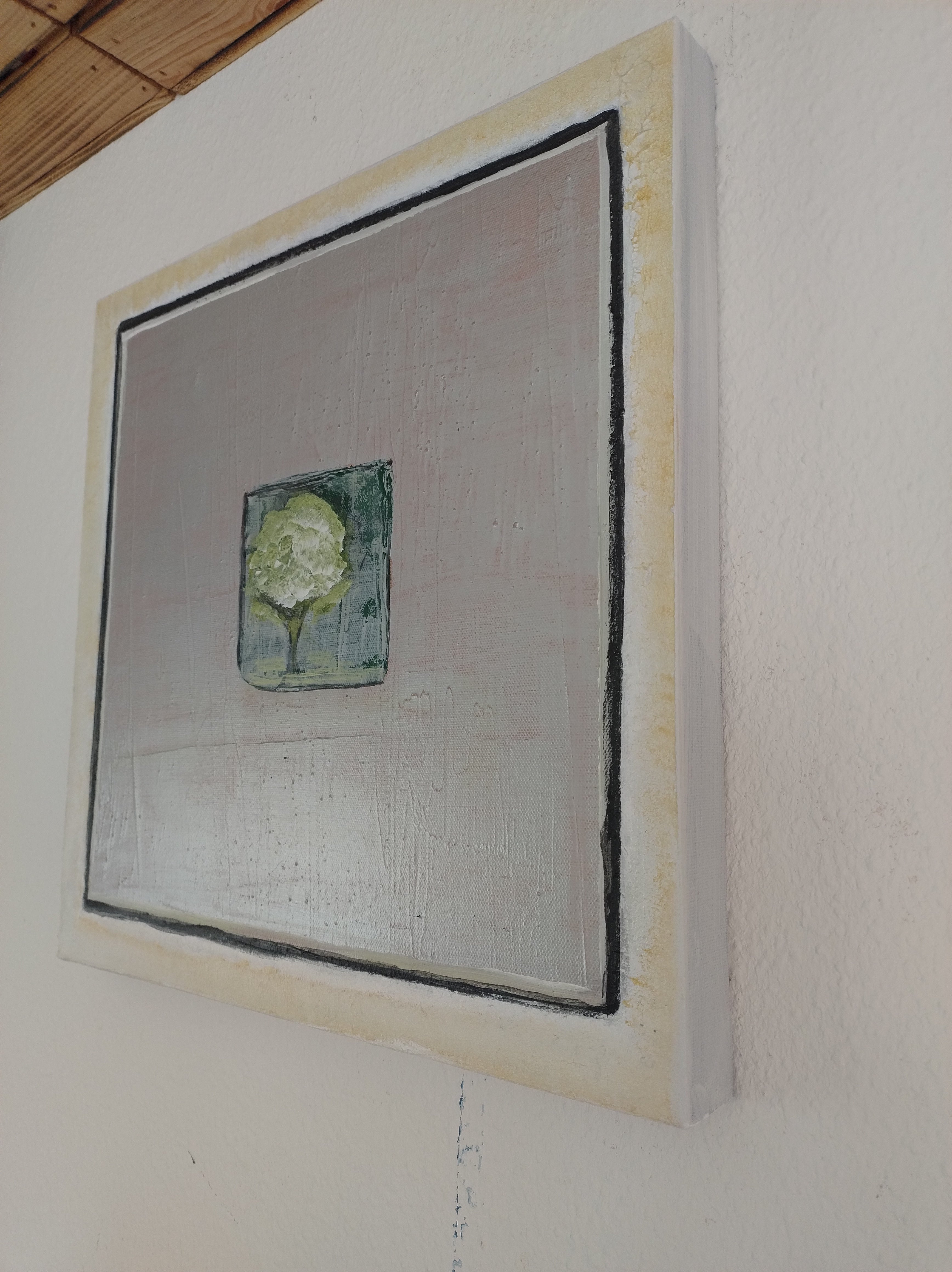 Unikat: Farbspiel Linde, 40 cm x 40 cm, Acryl auf Leinwand