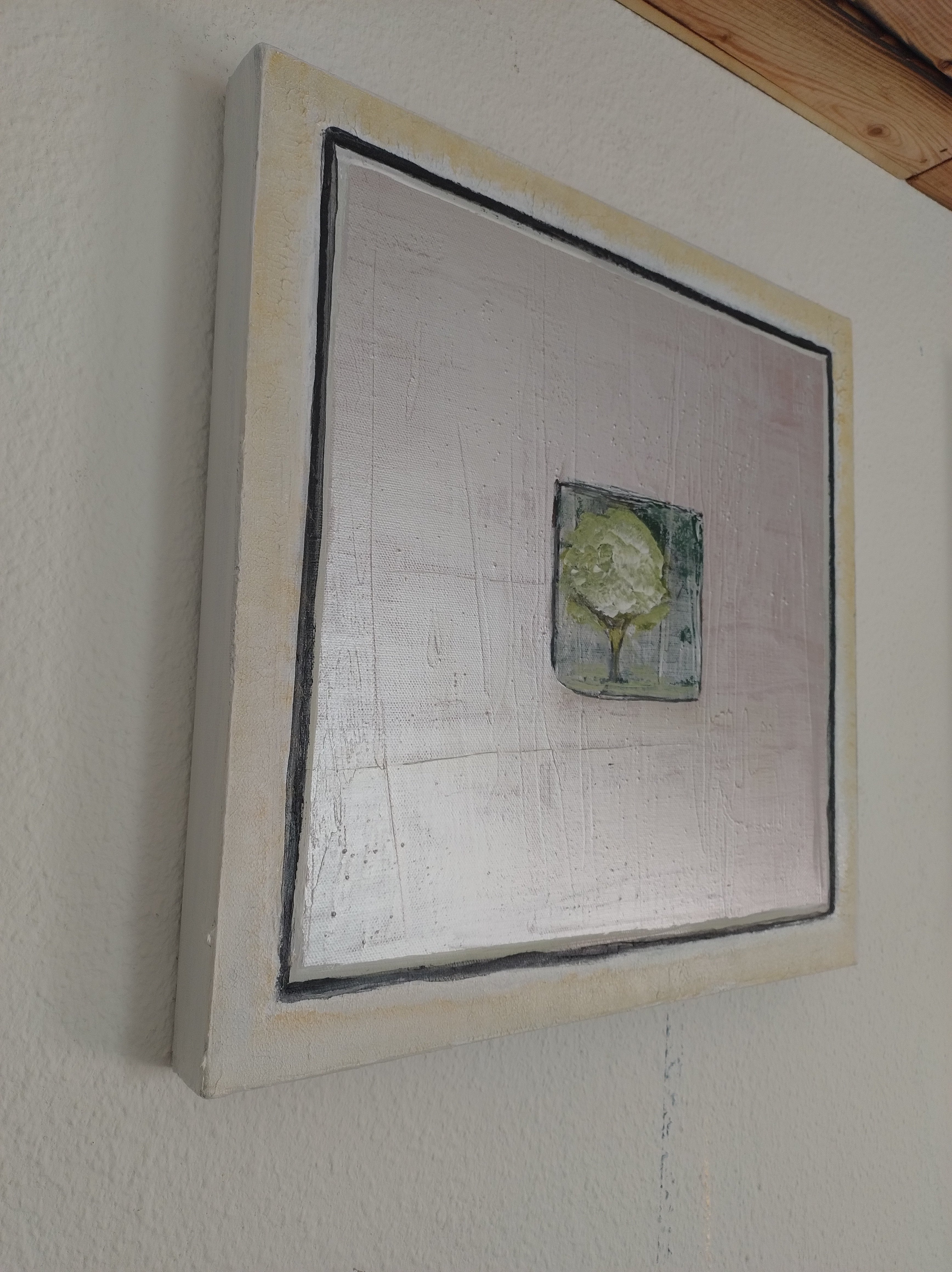 Unikat: Farbspiel Linde, 40 cm x 40 cm, Acryl auf Leinwand