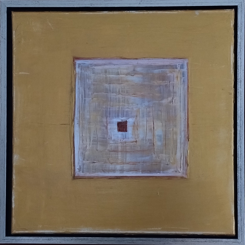 Unikat: Farbspiel Backbord, 40 cm x 40 cm, Acryl auf Leinwand, 2025