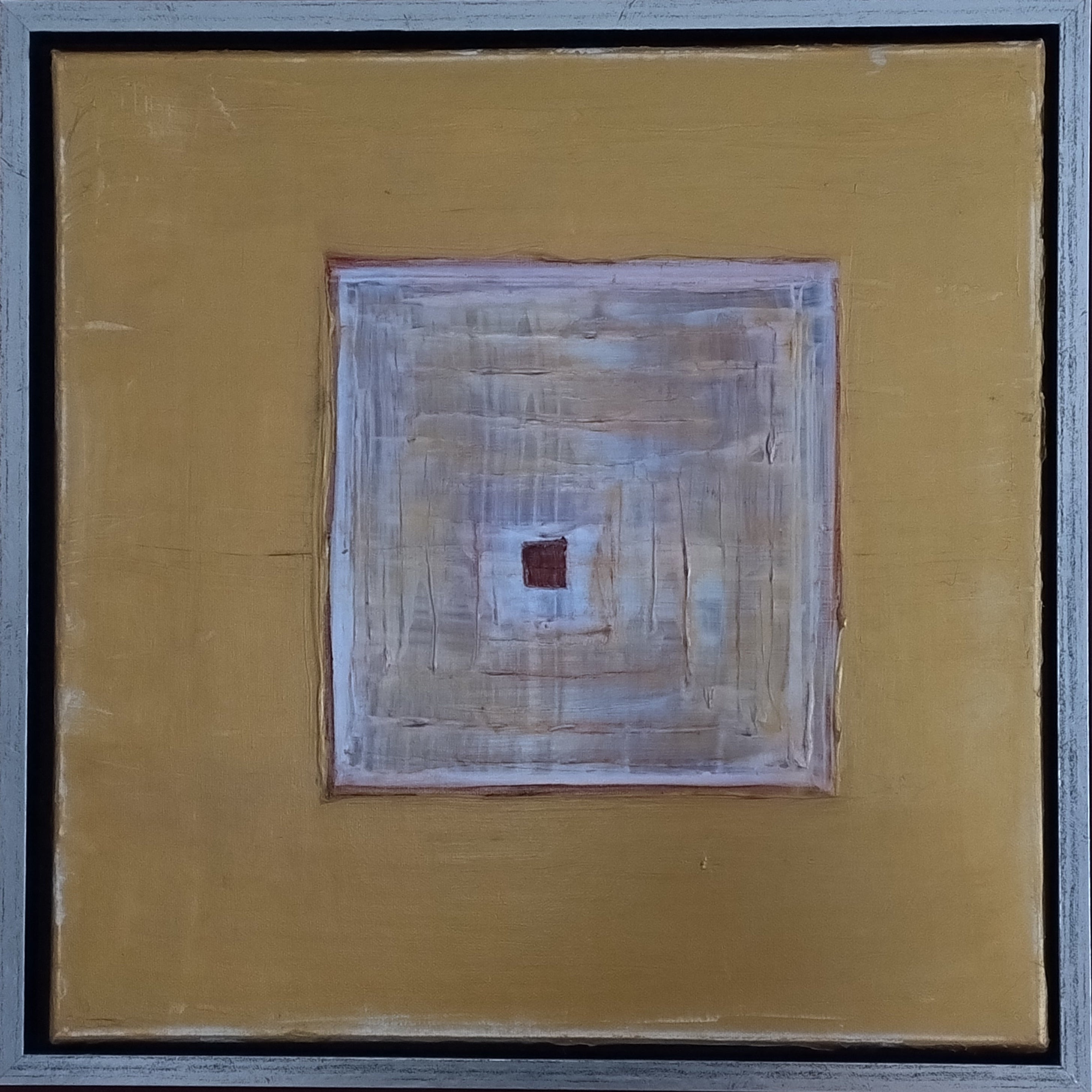 Unikat: Farbspiel Backbord, 40 cm x 40 cm, Acryl auf Leinwand, 2025