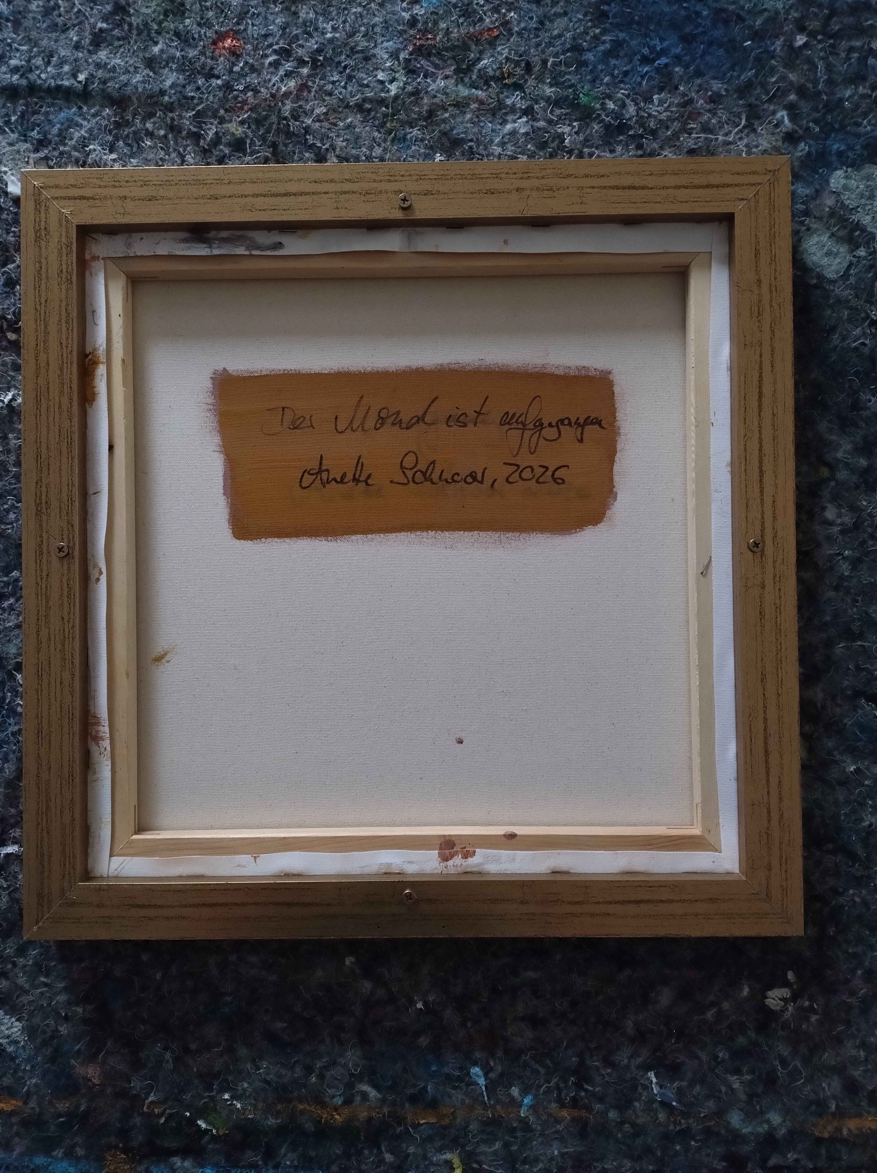 Unikat: Farbspiel "Der Mond ist aufgegangen", 40 cm x 40 cm, Acryl auf Leinwand, gerahmt (Außenmaß 43 cm x 43 cm), 2026