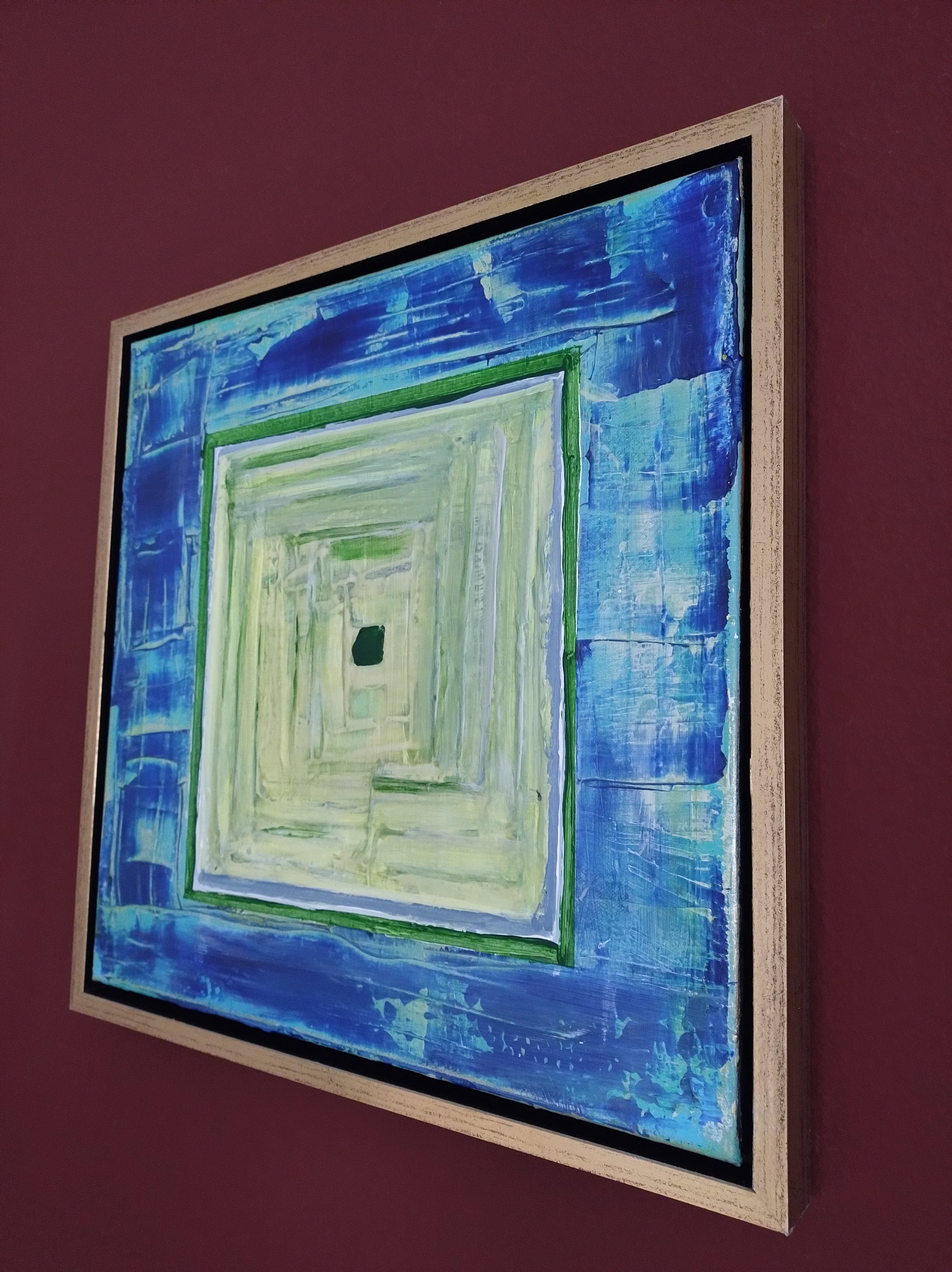 Unikat: Farbspiel Steuerbord, 40 cm x 40 cm, Acryl auf Leinwand, 2025