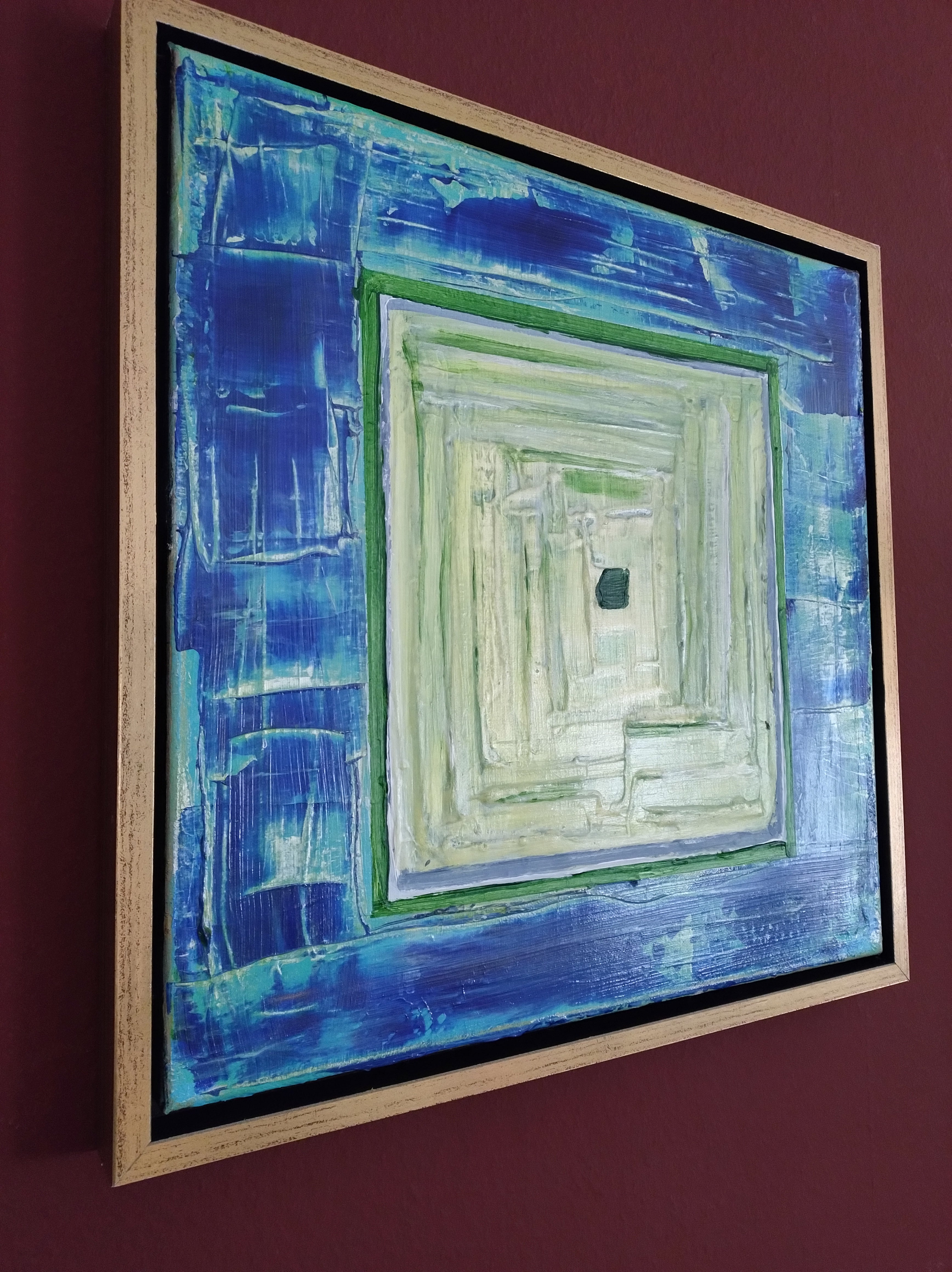 Unikat: Farbspiel Steuerbord, 40 cm x 40 cm, Acryl auf Leinwand, 2025