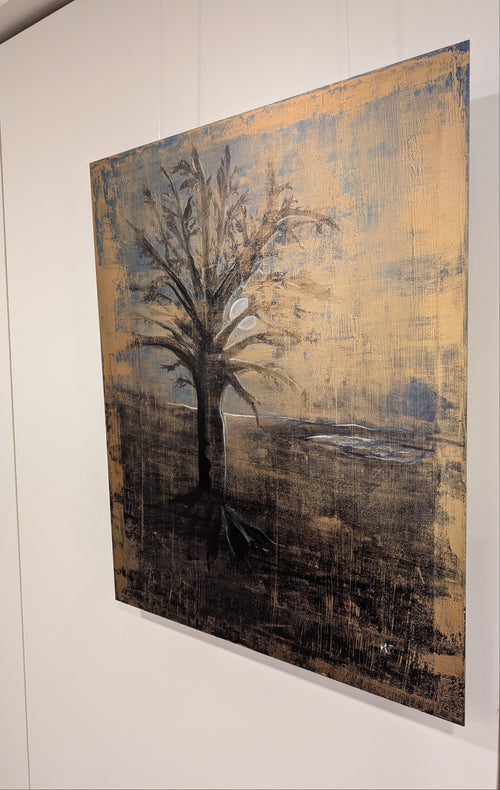 Art-Print Unikat auf gebürstetem Aluminium: "Traumbaum", 80 cm x 102,6 cm