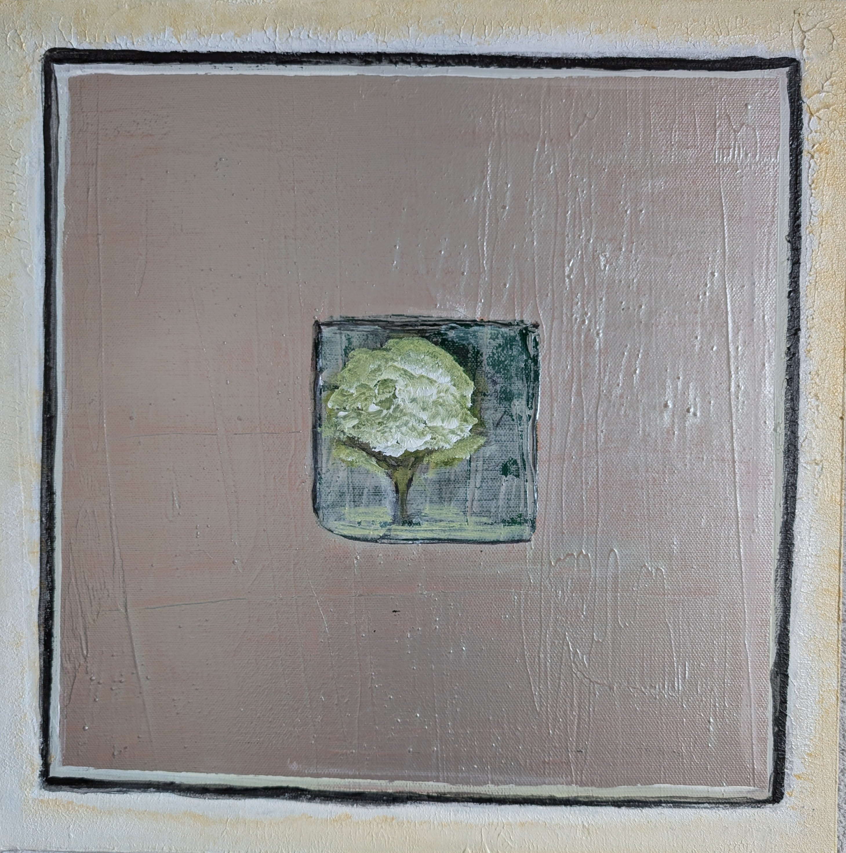 Unikat: Farbspiel Linde, 40 cm x 40 cm, Acryl auf Leinwand