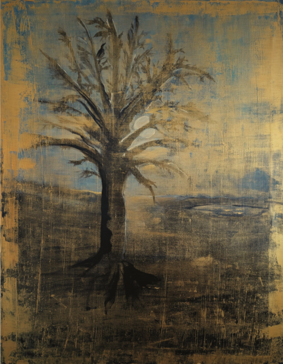 Art-Print Unikat auf gebürstetem Aluminium: "Traumbaum", 80 cm x 102,6 cm